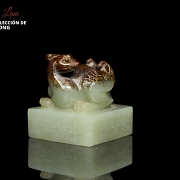 Carved jade seal ‘Winged Beast’, Han dynasty