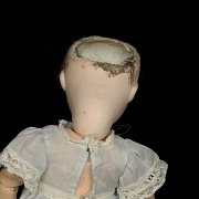 Muñeca de porcelana de formato de gabinete, Francia, c. 1910-1920