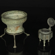 Four ancient bronze objects, Indonesia