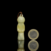 Carved jade pendant ‘Character’, Qing dynasty
