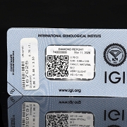 Diamante natural talla brillante, 0.76 ct, certificado IGI - 1