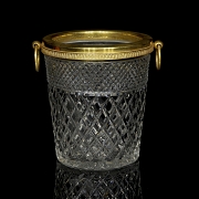 Hielera francesa de cristal tallado, s.XX