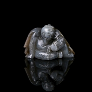 Hetian jade carved figure ‘Fisherman’, Qing dynasty