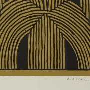 Alfredo Alcain Partearroyo (1936) “Entrecruzados sobre ocre”, 2003 - 3