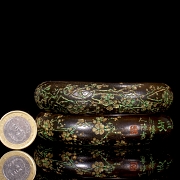 Pareja de brazaletes de madera de agar 