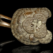 Ruyi de madera “Lingzhi”, dinastía Qing