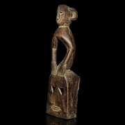 Escultura máscara de madera tallada, s.XX - 12