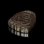 雕刻鹿角牌匾《布袋》，20世纪 - 7