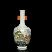 Enameled porcelain vase “Landscape”, with Qianlong mark