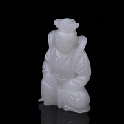 Figura de jade blanco de Hetian