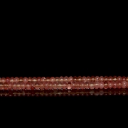 Necklace with pink stone beads - 4