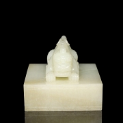 Sello de jade blanco tallado