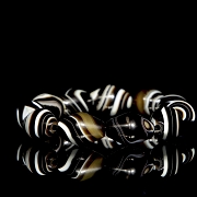Pulsera de once cuentas de ágata, dinastía Liao