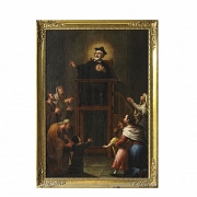 Escuela italiana s.XVIII-XIX “San Felipe Neri predicando”