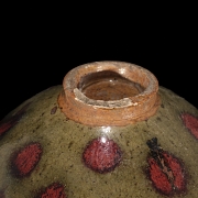 Cuenco de cerámica con esmalte Junyao, dinastía Yuan