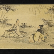 Pair of Chinese paintings ‘Scenes in the Countryside’, 20th century - 5