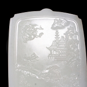 Biombo de jade blanco de Hetian 