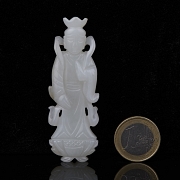 Figura de jade blanco de Hetian 