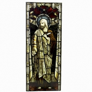 Shrigley and Hunt, leaded glass window ‘Christ with Apostles’, 19th-20th century