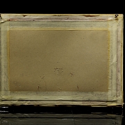 Abanico pericón de nácar s.XIX