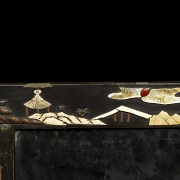 Pair of inlaid wooden mirrors, Qing dynasty. - 2