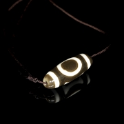 Cuenta de ágata bicolor 