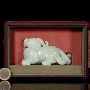 Hetian white jade sculpture ‘Mythical Beast’, Qing dynasty
