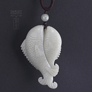 白玉双鱼吊坠 - 2