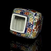 Wucai enamel vessel ‘Dragons’, with Wanli seal - 4