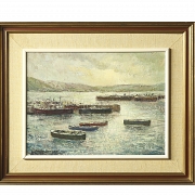 Manuel Sanchez Domingo (20th century) ‘Marine in the harbour’, 1976 - 5
