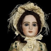 Muñeca de porcelana UNIS France, sello
