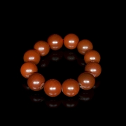 Pulsera de doce cuentas de ágata Nanhong, dinastía Liao