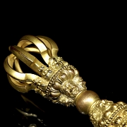 Dorje de bronce dorado, dinastía Qing