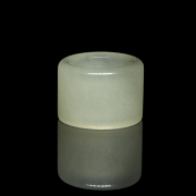 Carved jade archer's ring, 20th century