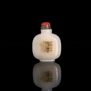Botella de rapé de jade blanco 