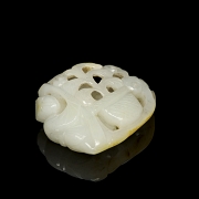 White jade carving, ‘Figure with Flower Pot,’ Qing dynasty - 5