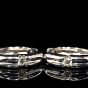 Pendientes en oro blanco de 18K con diamantes