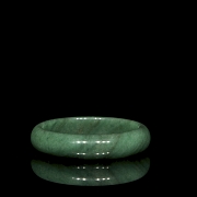 Green jade bangle, 20th century
