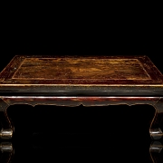 Mesa baja de té de madera, s.XIX-XX