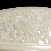Jarrón de jade blanco de Hetian 