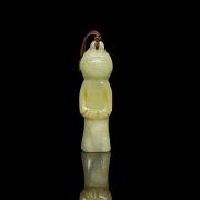 Carved jade pendant ‘Character’, Qing dynasty