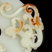 Disco Bi de jade blanco de Hetian 