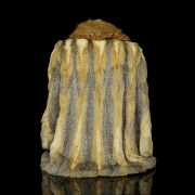 Short red fox fur coat