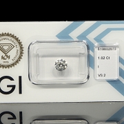 Diamante natural en talla brillante, 1.02 ct, certificado IGI