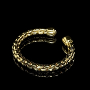 Brazalete de oro amarillo de 18 k con interior metálico