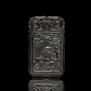 雕刻鹿角牌匾《布袋》，20世纪 - 1
