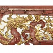 漆木窗帘罩，“龙与花”，印度尼西亚，19世纪 - 3