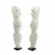 Pair of floor lamps ‘Sea Shells’ by Rougier, circa 1970