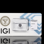 Diamante natural talla brillante, 0.59 ct, certificado IGI