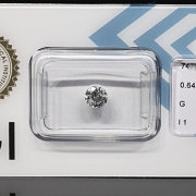 Diamante natural talla brillante, 0.64 ct, certificado IGI